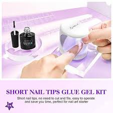 nail glue gel with soft gel nail