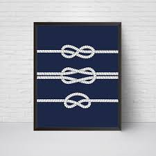 Nautical Rope Knots Wall Art Print