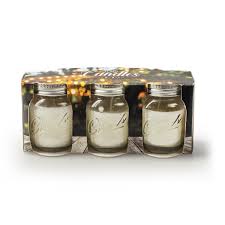 miniature cheers candles in glass jar