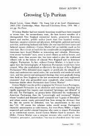 growing up puritan history of education quarterly core abstract