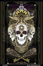 Skull Wall Art Paper Print Home Decor