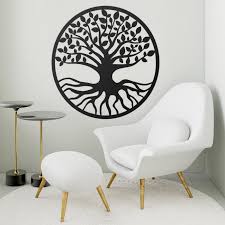 Black Round Tree Of Life Wall Art