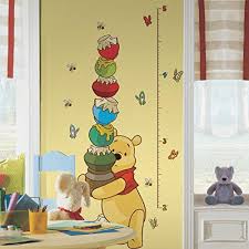 Nursery Height Chart Parallel Import Goods Roommates Int1501gcwinnie The Pooh Friends Peel And Stick Metric Growth Chart Wall Decals For The