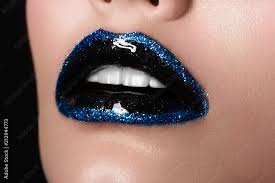 ual full female lips open blue