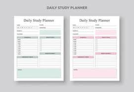 study planner vector art icons and