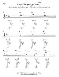 Band Blank Fingering Chart Complete Set 1 4