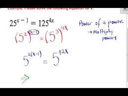 example solving exponential equations