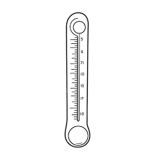 рисунок термометра находится на белом фоне контурного эскиза вектор PNG ,  рисунок крыла, рисунок термометра, мама рисует PNG картинки и пнг рисунок  для бесплатной загрузки