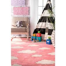 nuloom clouds playmat pink 5 round rug