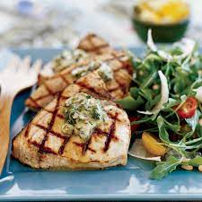 grilled swordfish steaks with basil