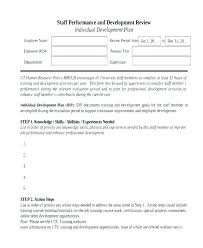 Individual Development Plan Examples Samples Word Regarding Sample