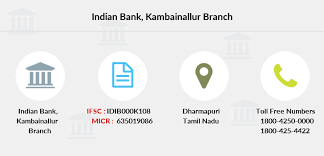indian bank kambainallur ifsc code