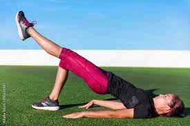 fitness woman doing bodyweight glute