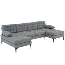 4 seat upholstered u shaped sectional