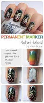 permanent marker nail art tutorial aka