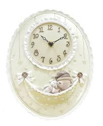 Baby Oval Nursury Wall Clock W9854