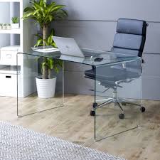 Geo Glass Large Clear Glass Desk