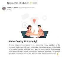 new employee introduction email to team