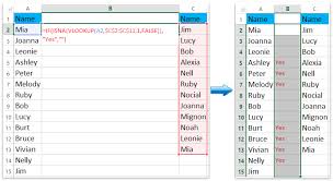 two columns in excel