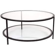 charlotte round glass top coffee table