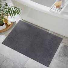 dark gray polyester bath mat