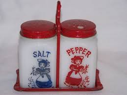 Vintage Milk Glass Salt And Pepper