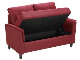 Glostad divano a 2 posti, knisa azzurro intenso il divano glostad è facile da acquistare, da portare a casa, montare e usare. Divano 2 Posti Con Contenitore In Tessuto Rosso Neyli
