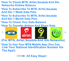 mtn airtel 9mobile and glo networks