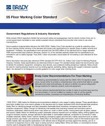 5s floor marking color standard pdf