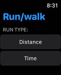 run walk on the app
