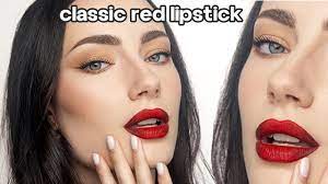 how to wear makeup with red lipstick
