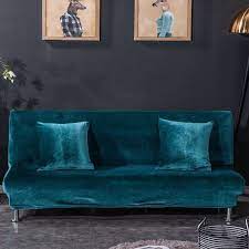 Velvet Thick Futon Cover Armless Sofa