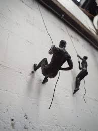 Wall Art Hanging Sculpture Climbing Man