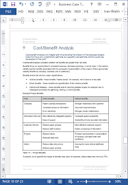 business case template ms office