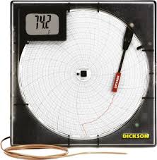 Dickson Kt803 1 Channel 8 Inch Rotary Chart Recorder Measures Temperature
