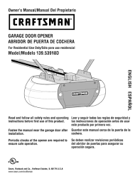 craftsman 139 53918d owner s manual
