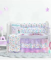 Pink Purple Crib Bedding Set