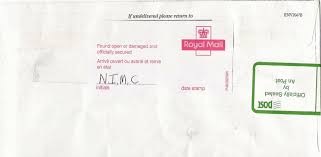 A locality line that only some addresses have (between the street address and town/city.) Back Of Envelope From The Northern Ireland Royal Mail Centre N I M C Download Scientific Diagram