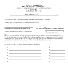 Bid Proposal Cover Letter Government Template Construction Form