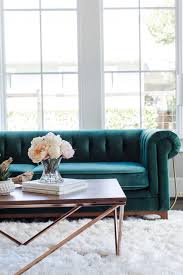 green velvet sofa modern chesterfield
