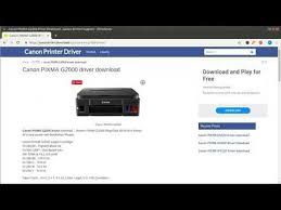 How to download and install 1. Canon Pixma G2000 Driver Driver Work Printer Driver Canon