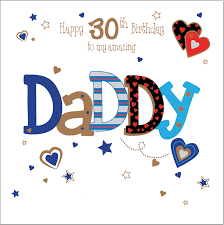 personalised 30th birthday card daddy