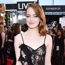 emma stone wears a partially sheer