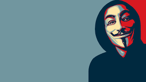 anonymous mask minimalist digital art