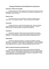 Employee Performance Review Form Instructions Printable Pdf