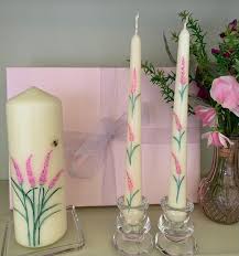 Hand Painted Piller Candle In A