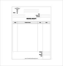 Medical Receipt Template 7 Free Sample Example Format