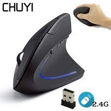 2.4G kablosuz fare ergonomik dikey fareler 1600 DPI optik USB Mousepad ile  oyun PC için|Mice