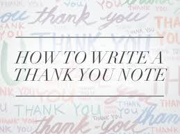 how to write a thank you note a real one