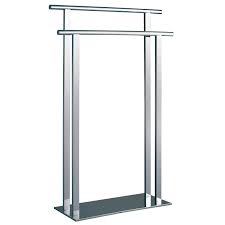 Free standing towel rack is also very practical and aesthetic solution to hang our towels at home. Buy Free Standing Steel Superbia Towel Rail Stand With Polished Chrome Finish 1 Back2bath